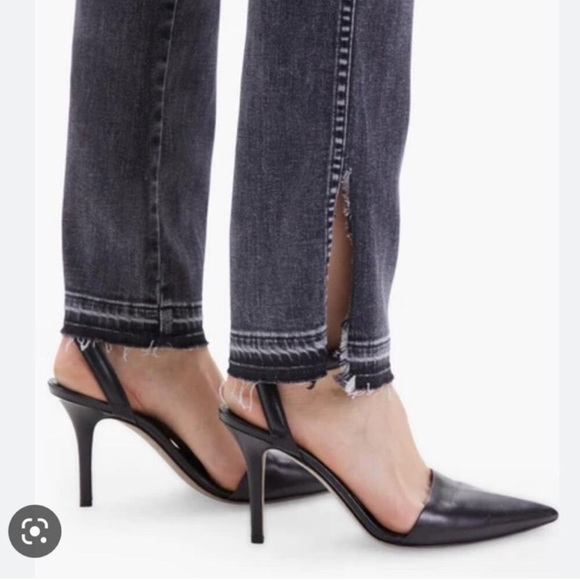 Mother high waisted rascal slice undone hem jean size 26 - Picture 5 of 12